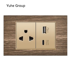 Enchufe Decorativo de Diseño Moderno con Panel Táctil, Duradero, 10A, 2/4 Tomas, Estándar Tailandés y Sudamericano - Product Image 2