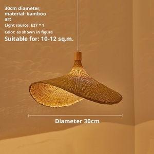Lampadario in Bambù Nuovo Stile Cinese Design Sud-Est Asiatico Giapponese LED Dimensioni Regolabili Lampada per Sala da Tè e Scale - Product Image 6