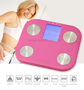 Cân Trọng Lượng Cơ Thể Phòng Tắm Góc Tròn Nền Tảng ABS Kỹ Thuật Số Màn Hình Có Đèn Nền Lớn Đo Lường Cơ Thể Cân Chất Béo - Product Image 6