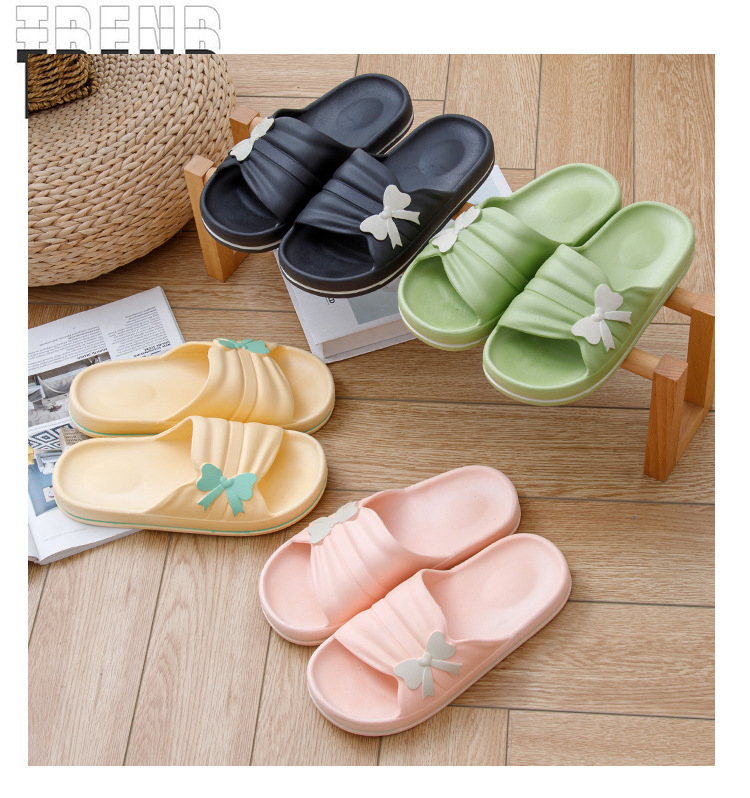 2023 Bow Tie Ladies Beach Shoes Girls EVA Thick Sole Sandals Shoes Slides Shoes Slippers