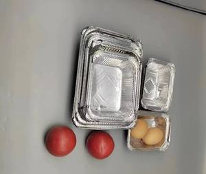 Prix d'usine, emballage alimentaire, plats jetables en papier d'aluminium, plat à griller, conteneur en aluminium pour la restauration, plateau avec couvercle en plastique - Product Image 5