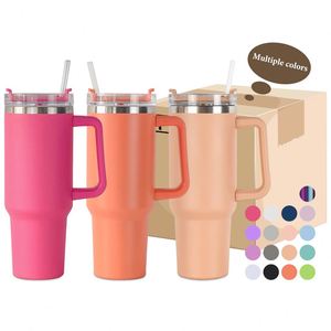 Vasos Térmicos Coloridos de 40oz, de Doble Pared, para Café, Cerveza, Viajes, con Tapa y Pajita, el Mejor Regalo - Product Image 1