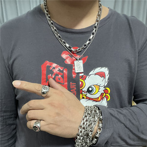 Stainless Steel <b>Playing</b> <b>Card</b> Pendant Queen Of Hearts Men's Necklace Retro Punk Style 120142 - Product Image 4
