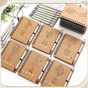 Cuaderno Espiral Vintage de Papel Kraft Grueso, Mini Diario, Cuaderno Simple, Personalizable para Regalo - Product Image 4