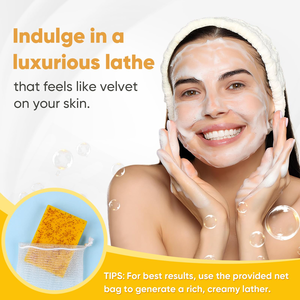 Savon naturel végétalien au curcuma et au citron, savon anti-acné au lait de chèvre, savon blanchissant fait main à l'avoine pour le visage et le corps - Product Image 3
