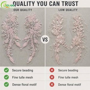 Handmade Luxury Sequin Flower Lace Patch Three-dimensional Beaded Embroidery Patch for Clothing and Decorative Accessories - Product Image 2