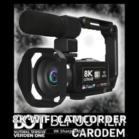 Profesyonel 8K dijital Video kamera WIFI Youtube akışı Vlog kaydedici 16X Time-Lapse Webcam sabitleyici akışı için