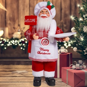 Customizable 12-Inch Santa Claus Doll <b>Standing</b> Christmas <b>Tree</b> Toy Figurine Window Decoration Cross-Border Craft Gift Supply - Product Image 6