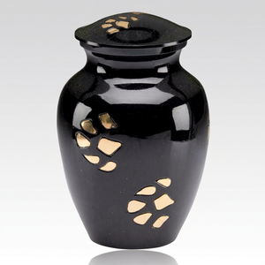 Black Pet Cremation <b>Urn</b> with Secure Lid – Durable Memorial Keepsake for Dogs and <b>Cats</b> - Product Image 1