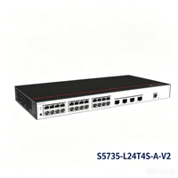 Switch Gestionado de Capa 3 S5735 L24T4S A V2, 24 Puertos Gigabit RJ45 + 4 Puertos GE SFP Uplink, Switch de Red Empresarial para Montaje en Rack