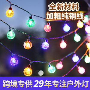 ไฟ LED พลังงานแสงอาทิตย์ DiSHUN พร้อมสายชาร์จ USB แบบคู่ สำหรับตั้งแคมป์กลางแจ้ง ไฟสวน กันน้ำ กันลม - Product Image 3