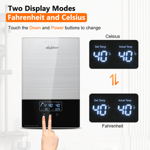 8kW 12KW Multi Point Electric Water Heater 220V Touch <b>Control</b> On-Demand Overheating Protection for Bathroom <b>Shower</b> - Product Image 4