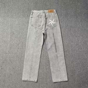Pantalon avec logo brodé pentagramme de haute qualité, jeans tendance et décontractés <span class=keywords><strong>Corteiz</strong></span> Devil Island pour couple - Product Image 3