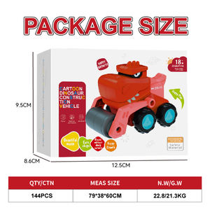 Jouets Lucky Toys : Voitures à inertie dinosaures pour bébés, véhicules de construction de dessin animé pour enfants, idéales pour jouer en intérieur - Product Image 5