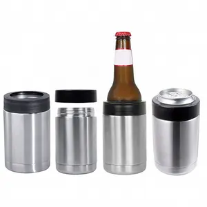 Glacière pour canette de bière, 12oz, personnalisé, en acier inoxydable, pour bière, cola, double isolation, support pour boisson