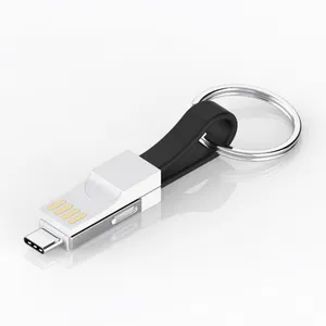 Reliable and Cheap All in One Keychain USB Charger Cable 3 IN 1 Fast Charging Data Cable for Cell Phone