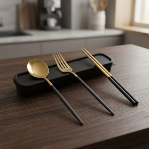 ชุดช้อนส้อมเคลือบสีทองมีสไตล์ทนทานเหมาะสำหรับทุกโอกาส - Product Image 5