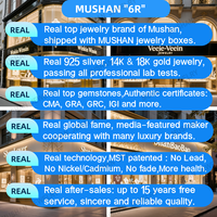 Bague en argent sterling 925 avec diamant moissanite, design moderne, pour maman, plaquée or véritable 18 carats, brevet MST, par MuShan Designer Jewelry