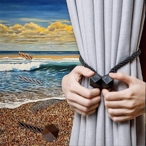 Accesorios Populares para Cortinas Metálicas Automáticas Magnéticas, Hebilla de Cubo Mágico de Tres Lados con Cuerda para Muebles de Oficina y Hogar - Product Image 2