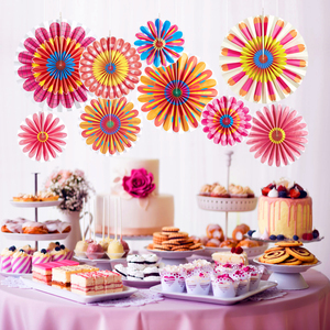 Personalizado 9 PCs Nuevo Colgante Plegable Flor Abanico <span class=keywords><strong>de</strong></span> papel <span class=keywords><strong>Fiesta</strong></span> Decoraciones <span class=keywords><strong>de</strong></span> pared Juegos para <span class=keywords><strong>Primavera</strong></span> Verano <span class=keywords><strong>Fiesta</strong></span> <span class=keywords><strong>de</strong></span> té - Product Image 6