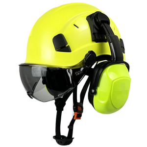 LEABON PPE CE EN397 ABS製安全ヘルメット 産業用ハードハット サークルタイプ モデルWHL06 スロット付き6点式サスペンション - Product Image 1