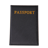 Étui de passeport à rayures croisées, porte-passeport simple, personnalisé, 6 couleurs, en aluminium doré gaufré, à la mode, matière PU, 1 pièce