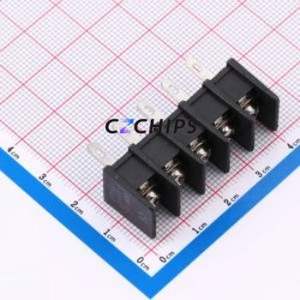 MX25H-7.62-05P-BK01-Cu-S-A Barrier Terminal Block Through hole Component (THT),P=7.62mm Connector Two Sides 7.62mm 1x5P 5P - Product Image 1