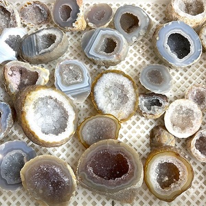 Toptan toplu yüksek kaliteli şifa doğal akik Geodes kristal taş Geodes ev dekorasyon için - Product Image 4