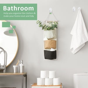 Prodigy HR01 Durable Eco-Friendly Plastic <b>Hooks</b> & Rails-Self-<b>Adhesive</b> <b>Wall</b> Mount Easy Install/Remove - Product Image 4