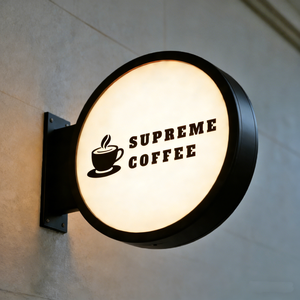 Enseigne lumineuse circulaire personnalisée pour magasin de détail, enseigne pour centres commerciaux, boîte à lumière LED double face en acrylique pour publicité extérieure - Product Image 3