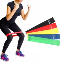 Bande de résistance en caoutchouc Bande de résistance de fitness pour bande de hanche de jambe de Pilates avec logo personnalisé