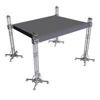 Structure de scène en aluminium 10x7x6m à deux ailes pour exposition, mariage, festival de musique, DJ, avec griffe d'aigle en aluminium et base carrée à vis triangulaire