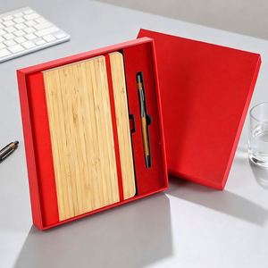 Set de Cuaderno y Bolígrafo Premium 2 en 1 Personalizado, con Cubierta de Bambú, en Caja de Regalo, para Notas de Reuniones, Venta al Por Mayor - Product Image 1