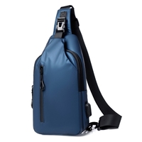 2025 Nieuwe Trending Fabriek Custom Grote Capaciteit Pu Borst Tas Licht-Gewicht Casual Heren Crossbody Tas Voor Buitensporten