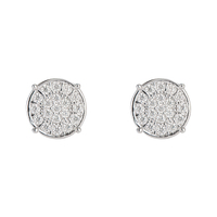 Boucle d'oreille en diamant Moissanite Iced Out Vvs en argent sterling 925 fin au prix de gros