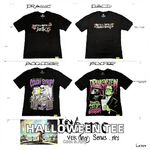 Camiseta Personalizada Destodubb 100% Algodón para Hombre, Estilo Urbano con Estampado de Estrellas de Halloween, Inspiración de Awful Lot of Cough Syrup - Product Image 3