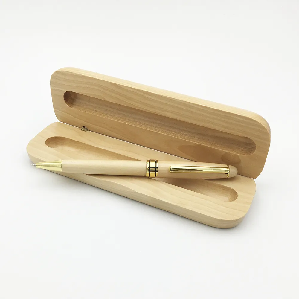 Pen With Box High Quality Luxury Gift Pen Set Customize Engraved Logo Wooden Pen With Wooden Box