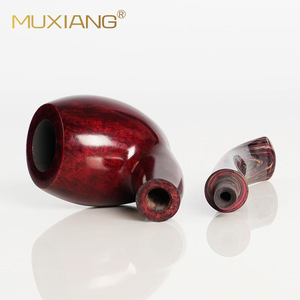 MUXIANG Briarwood Smoking Pipe Bent Type 3mm Filter Rubber Mouthpiece Tobacco Pipe - Product Image 4