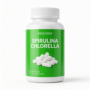 Cápsulas de Espirulina OEM y Tabletas de Chlorella, Suplementos de Clorofila para Desintoxicación e Inmunidad, Tabletas y Cápsulas de Espirulina y Chlorella Halal - Product Image 1