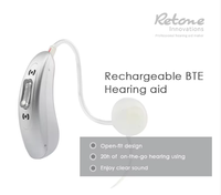Aide auditive numérique mini RIC Retone de haute qualité, 4 canaux, microphones directionnels, batterie rechargeable pour surdité légère à modérée