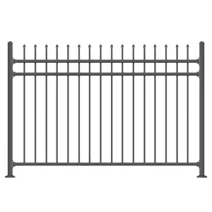 Fabbrica diretta di alta qualità di ferro ornamentale con testa di lancia in ferro recinzione zincata pannelli di recinzione ornamentali