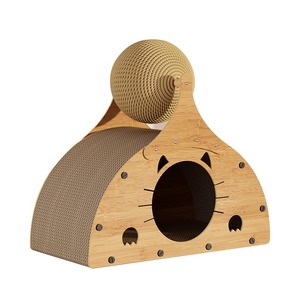 Giocattolo per gatti in carta ondulata verticale multifunzione resistente all'usura - Product Image 1