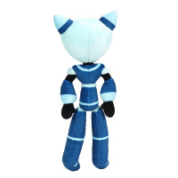 Peluche Mascotte Chat Robot Bleu Personnalisé Doux, Personnage de Dessin Animé Spatial, Poupée en Peluche, Cadeau Promotionnel avec Logo Personnalisé