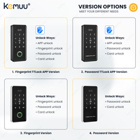 KEMUU TTlock App kartu kode Pin, laci pintu kabinet dapur Aluminium pintar kabinet Rfid kunci pintar kabinet