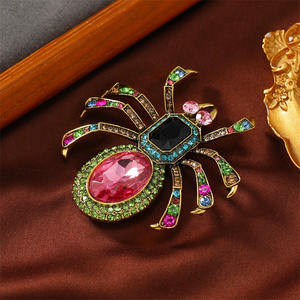 เข็มกลัดรูปผึ้งประดับคริสตัลและเพชรเทียมชุบทองคำสีกุหลาบสไตล์วินเทจสำหรับผู้หญิง ยี่ห้อ Luoyan เหมาะสำหรับงานแต่งงานในวันฮาโลวีน - Product Image 4