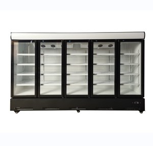 Refrigerador de bebidas de supermercado Refrigerador de bebidas frías de exhibición comercial de 4 puertas - Product Image 4