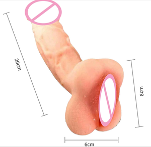 Tweekoppige Holle Gesimuleerde Dildo Voor Mannen En Vrouwen Voor Tweeërlei Gebruik Seksueel Genot Masturbator - Product Image 6