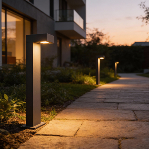 Уличный светодиодный столбчатый светильник L-образной формы, класс защиты IP66, из алюминиевого сплава, с изменяемой цветовой температурой, простая установка, от производителя - Product Image 6