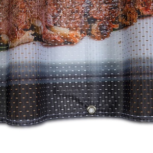 Tùy chỉnh ngoài trời cao cấp lưới vải in chướng ngại vật bao gồm lưới Polyester 100 kính chắn gió scrim quảng cáo hàng rào lưới biểu ngữ - Product Image 6