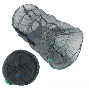Attrezzo da pesca rotondo per rete da pesca con gabbia per gamberetti pieghevole automatica in nylon a molla all'ingrosso - Product Image 2